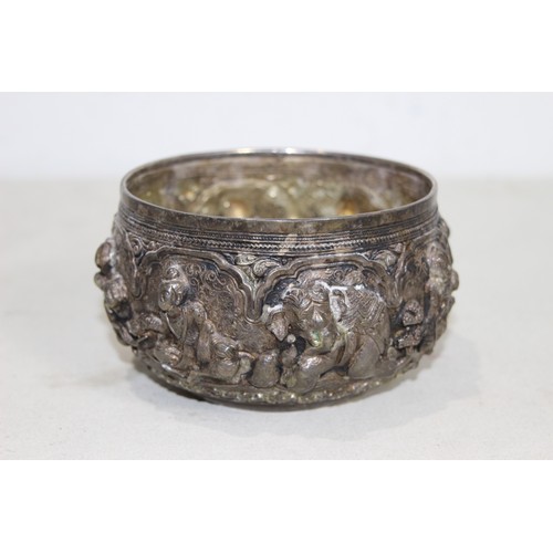 947 - EASTERN WHITE METAL TESTED SILVER BOWL - 280G