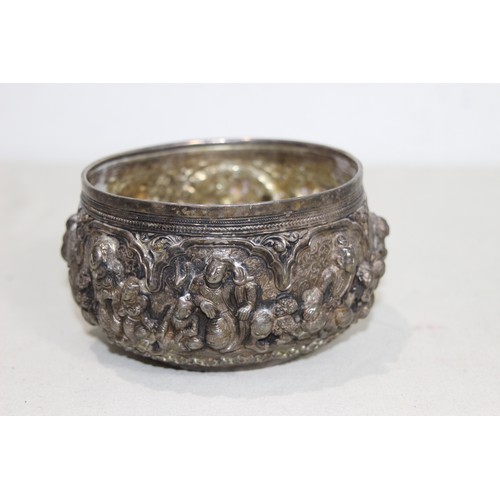 947 - EASTERN WHITE METAL TESTED SILVER BOWL - 280G