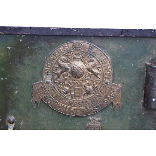 63 - ANTIQUE EDWARDIAN SAFE - NO KEY - PLEASE BE ADVISED THIS IS EXTREMELY HEAVY AND WILL NEED HELP WHEN ... 
