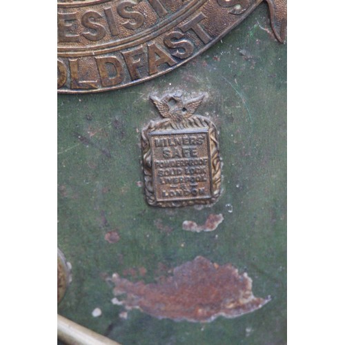 63 - ANTIQUE EDWARDIAN SAFE - NO KEY - PLEASE BE ADVISED THIS IS EXTREMELY HEAVY AND WILL NEED HELP WHEN ... 