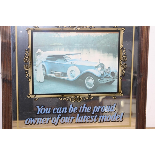 147 - VINTAGE ROLLS ROYCE ADVERTISING MIRROR
59 X 49CM