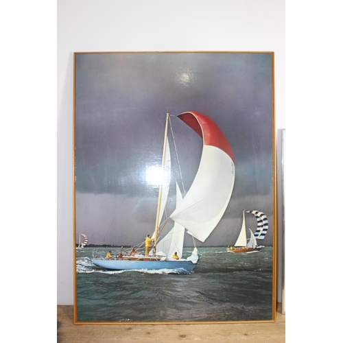 149 - SAILING POSTER ON BOARD PLUS ONE OTHER 
95 X 70CM