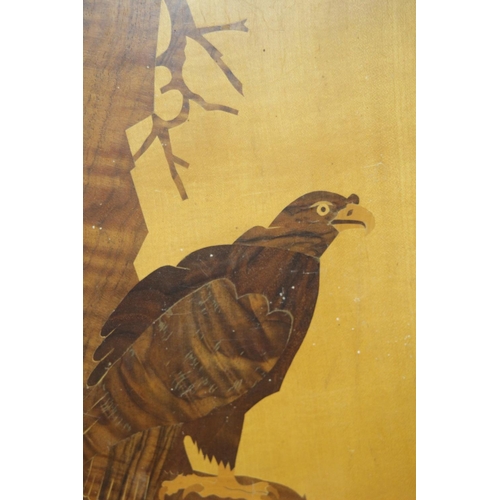 159 - 2 X MARQUETRY EAGEL PICTURES 
40 X 27CM