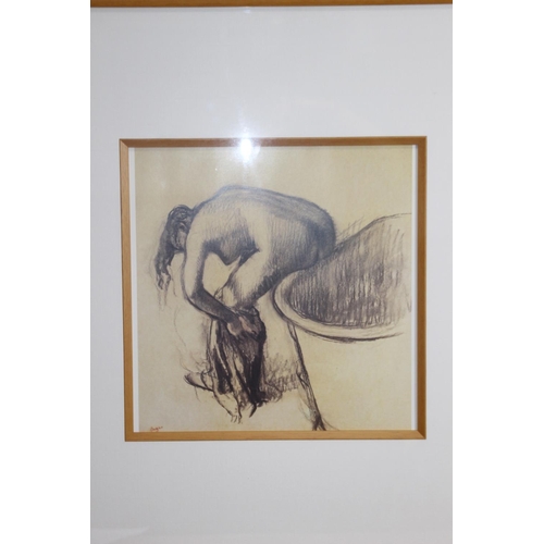 162 - RODEN AND DEGAS PRINTS 
68 X 68CM