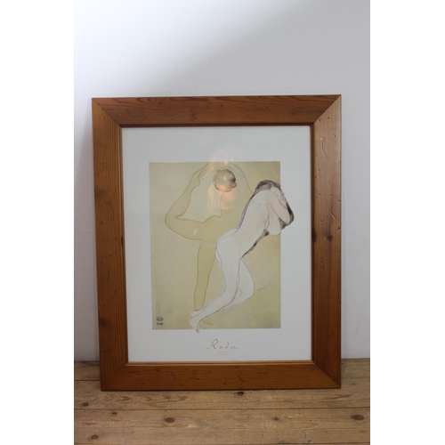 162 - RODEN AND DEGAS PRINTS 
68 X 68CM