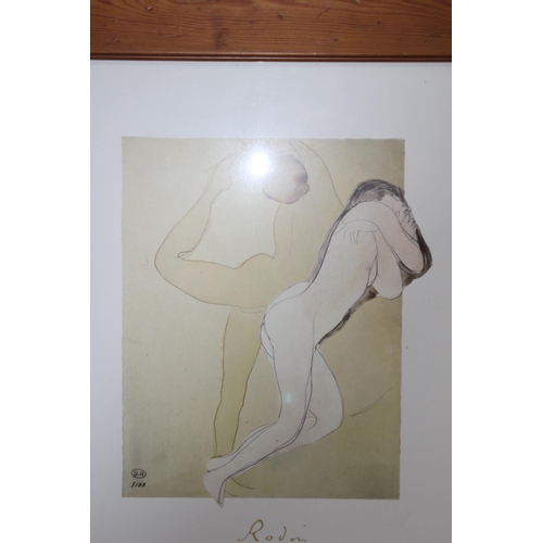 162 - RODEN AND DEGAS PRINTS 
68 X 68CM