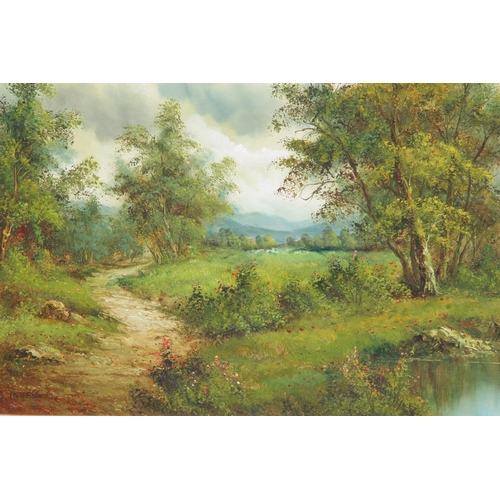 170 - 3 X COUNTRY SCENES,OIL ON CANVAS,
105 X 73CM