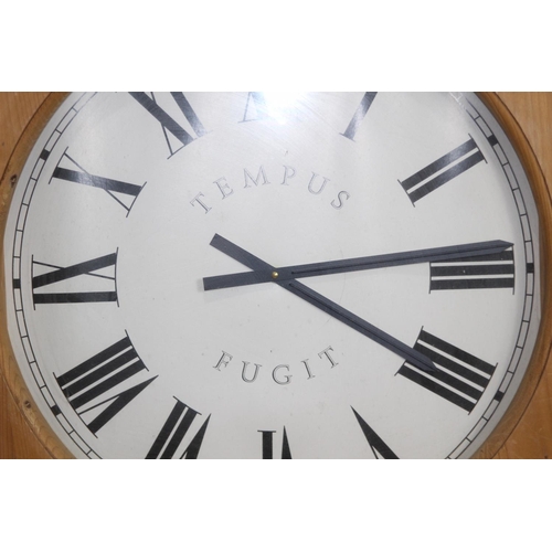 173 - LARGE PINE WALL CLOCK
73CM