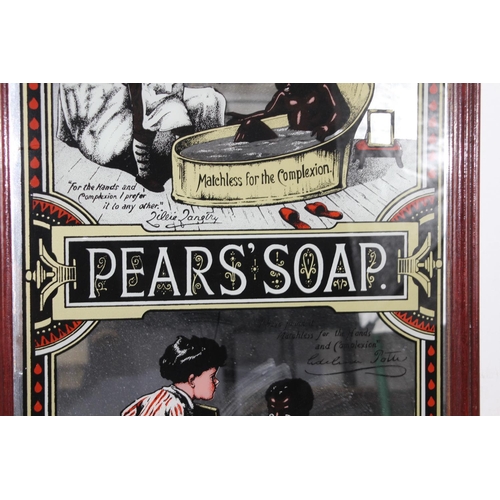 178 - PEARS SOAP ADVERTISING MIRROR 
82 X 52CM