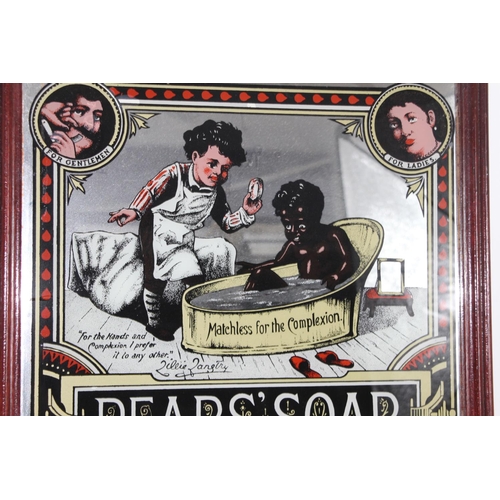 178 - PEARS SOAP ADVERTISING MIRROR 
82 X 52CM