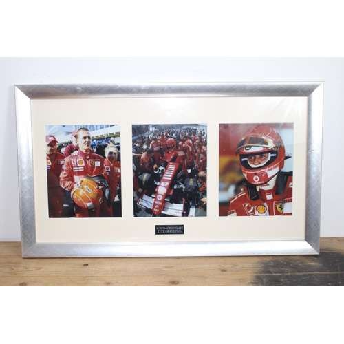 191 - 2 X MICHAEL SCHUMACHER LIMITED EDITION MEMORABILLA PICTURES 
80 X 46CM