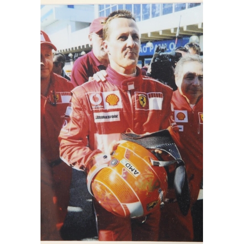 191 - 2 X MICHAEL SCHUMACHER LIMITED EDITION MEMORABILLA PICTURES 
80 X 46CM