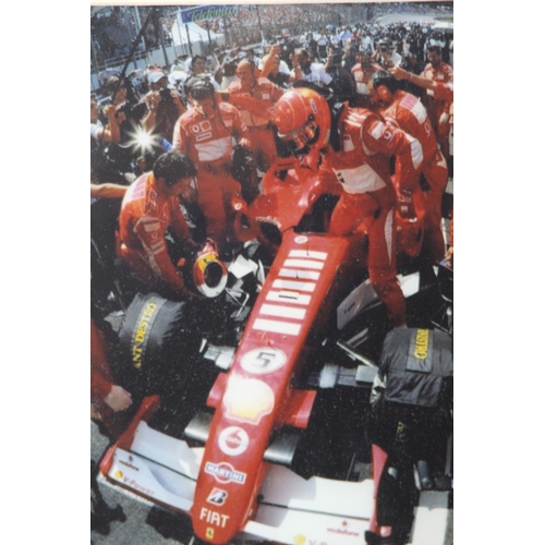 191 - 2 X MICHAEL SCHUMACHER LIMITED EDITION MEMORABILLA PICTURES 
80 X 46CM