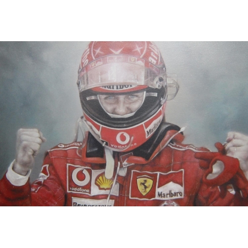 191 - 2 X MICHAEL SCHUMACHER LIMITED EDITION MEMORABILLA PICTURES 
80 X 46CM