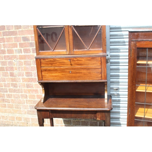 49 - 2 X EDWARDIAN PIECES OF FURNITURE 
77X 37 X 183CM