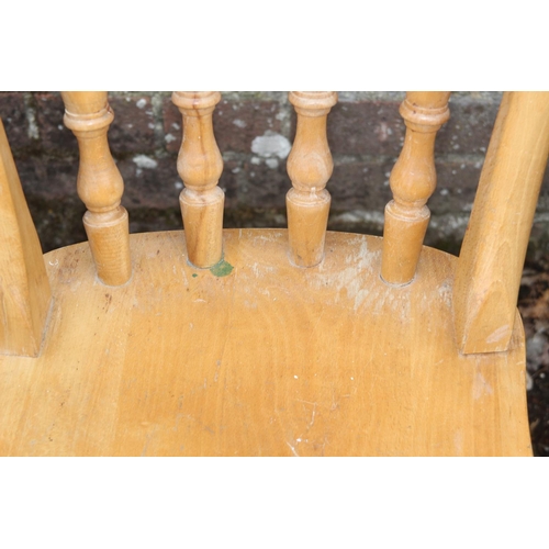 52 - 4 X NATURAL PINE FARMHOUSE CHAIRS 
37 X 48 X 87CM