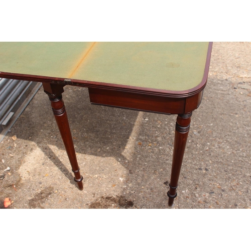 55 - EDWARDIAN CARD TABLE 
92 X 46 X 76CM