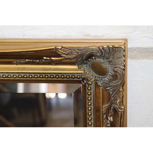 196 - LARGE ORNATE MIRROR 
108 X 77CM