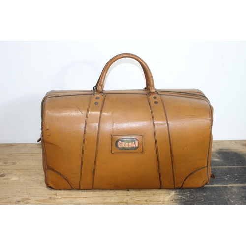 608 - VINTAGE LEATHER HOLDALL