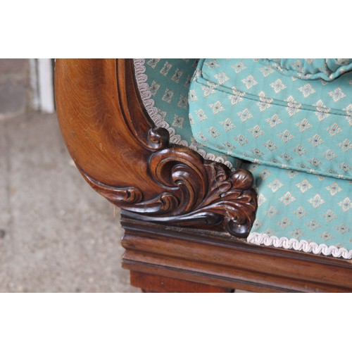 64 - ANTIQUE VICTORIAN SOFA 
200 X 65 X 100CM