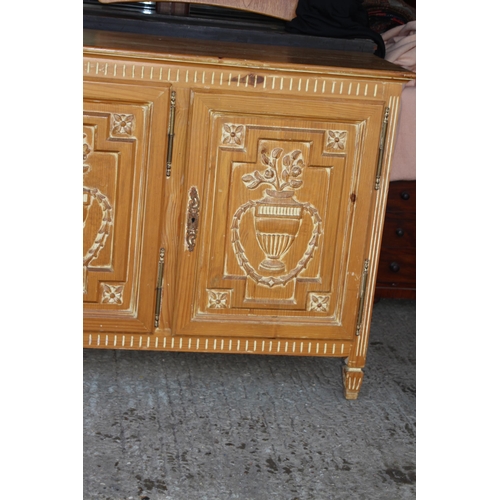 73 - CARVED PINE SIDEBOARD
176 X 50 X 94CM