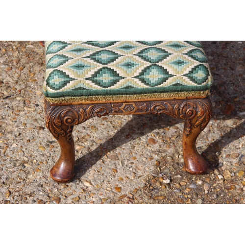 94 - LARGE EDWARDIAN CARVED FOOTSTOOL
120 X 40 X 30CM