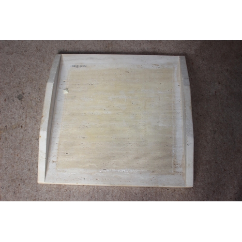 1 - MARBLE STYLE ALABASTER SIDE TABLE 
60 X 60 X 53CM