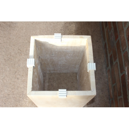 1 - MARBLE STYLE ALABASTER SIDE TABLE 
60 X 60 X 53CM