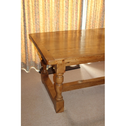 12 - NATURAL PINE REFECTORY DINING TABLE 
183 X 75 X 105CM