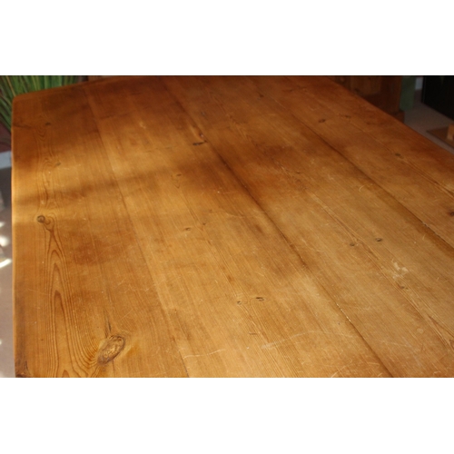 12 - NATURAL PINE REFECTORY DINING TABLE 
183 X 75 X 105CM