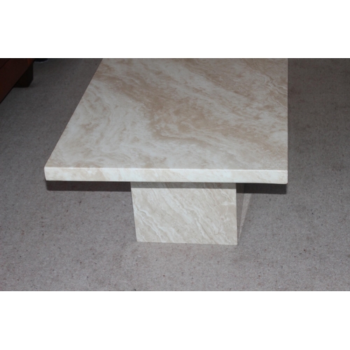 2 - MARBLE STYLE ALABASTER COFFEE TABLE 
60 X 120 X 45CM