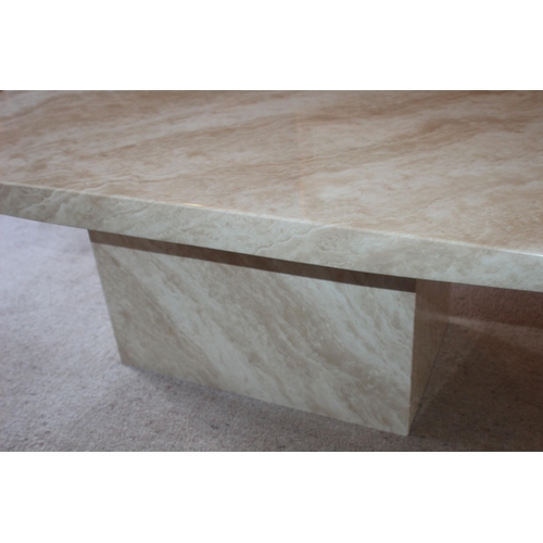 2 - MARBLE STYLE ALABASTER COFFEE TABLE 
60 X 120 X 45CM