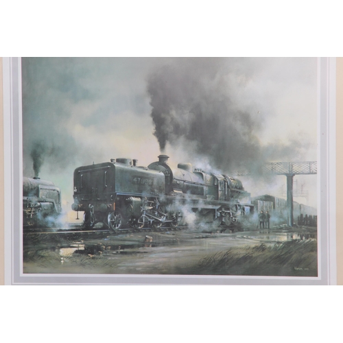 143 - 3 X STEAM ENGINE PICTURES 
100 X 81CM