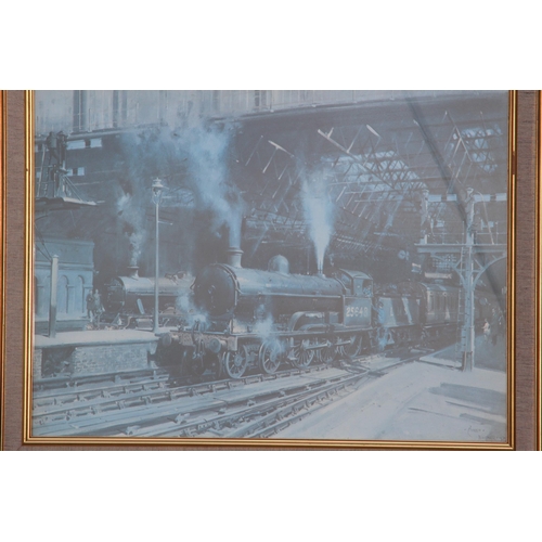 143 - 3 X STEAM ENGINE PICTURES 
100 X 81CM