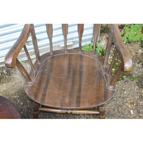 22 - VINTAGE ROCKING CHAIR AND SMALL DROP LEAF TABLE 
104 X 61CM