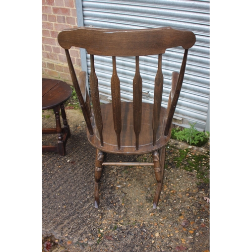 22 - VINTAGE ROCKING CHAIR AND SMALL DROP LEAF TABLE 
104 X 61CM