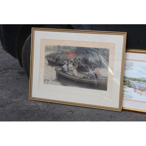 149 - 5 X GILT FRAMED PICTURES 
95 X 70CM