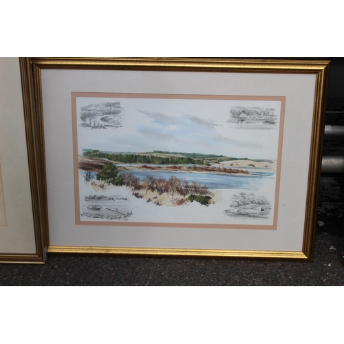 149 - 5 X GILT FRAMED PICTURES 
95 X 70CM