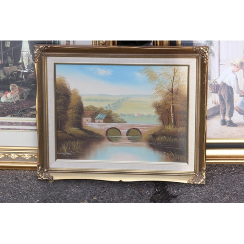 152 - 6 X GILT FRAMED PICTURES 
78 X 58CM