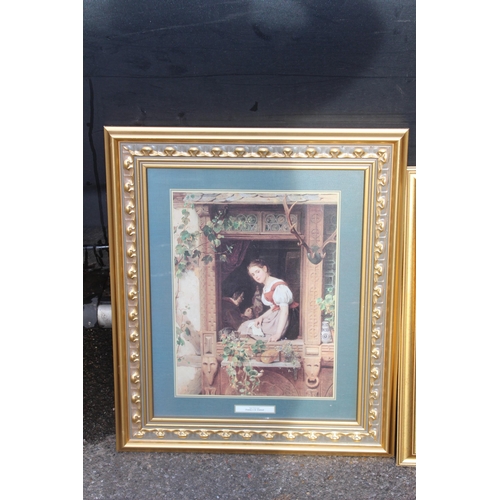 152 - 6 X GILT FRAMED PICTURES 
78 X 58CM