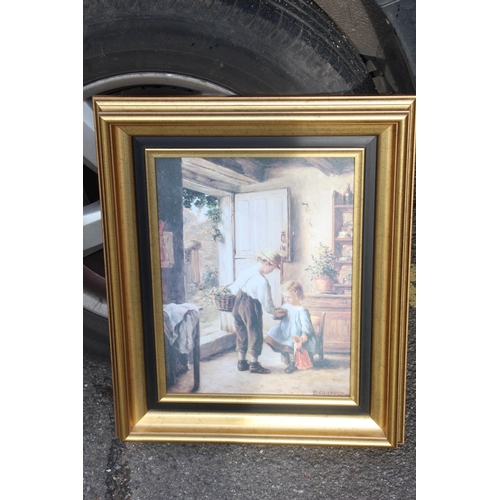 152 - 6 X GILT FRAMED PICTURES 
78 X 58CM