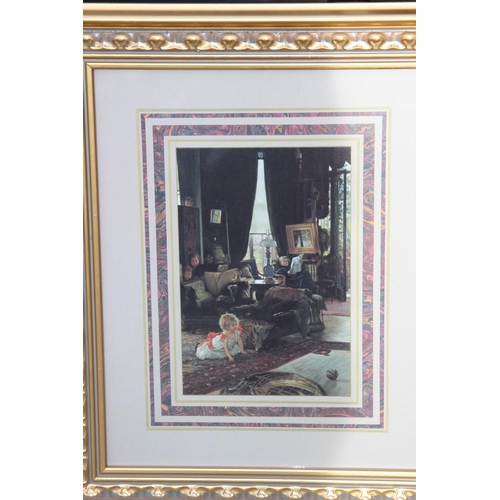 152 - 6 X GILT FRAMED PICTURES 
78 X 58CM