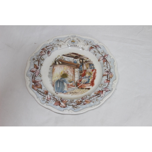 201 - ROYAL DOULTON SET OF FOUR SERIES OF FOUR SEASONS PLATE FROM THE BRAMBLY HEDGE GIFT COLLECTION 
20.5C... 