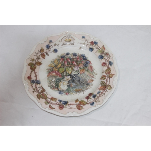 201 - ROYAL DOULTON SET OF FOUR SERIES OF FOUR SEASONS PLATE FROM THE BRAMBLY HEDGE GIFT COLLECTION 
20.5C... 