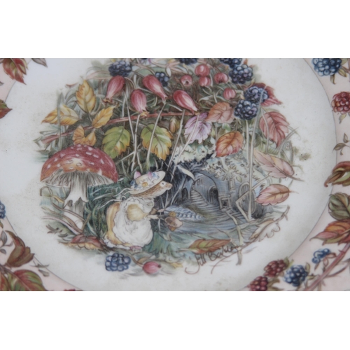 201 - ROYAL DOULTON SET OF FOUR SERIES OF FOUR SEASONS PLATE FROM THE BRAMBLY HEDGE GIFT COLLECTION 
20.5C... 