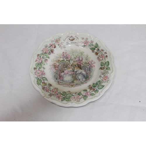 201 - ROYAL DOULTON SET OF FOUR SERIES OF FOUR SEASONS PLATE FROM THE BRAMBLY HEDGE GIFT COLLECTION 
20.5C... 