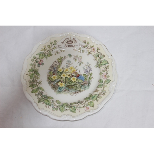 201 - ROYAL DOULTON SET OF FOUR SERIES OF FOUR SEASONS PLATE FROM THE BRAMBLY HEDGE GIFT COLLECTION 
20.5C... 