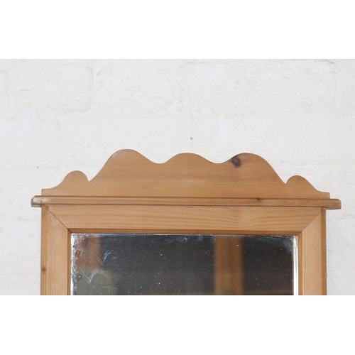 31 - NATURAL PINE DRESSING TABLE WITH MIRROR 
92 X 51 X 153CM