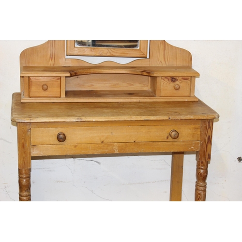 31 - NATURAL PINE DRESSING TABLE WITH MIRROR 
92 X 51 X 153CM