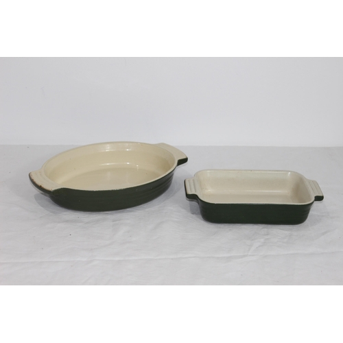 208 - 2 X LE CREUSET OVEN DISHES 
28 X 18.5CM